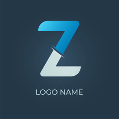 Letter Z logo isolated. Alphabet vector image