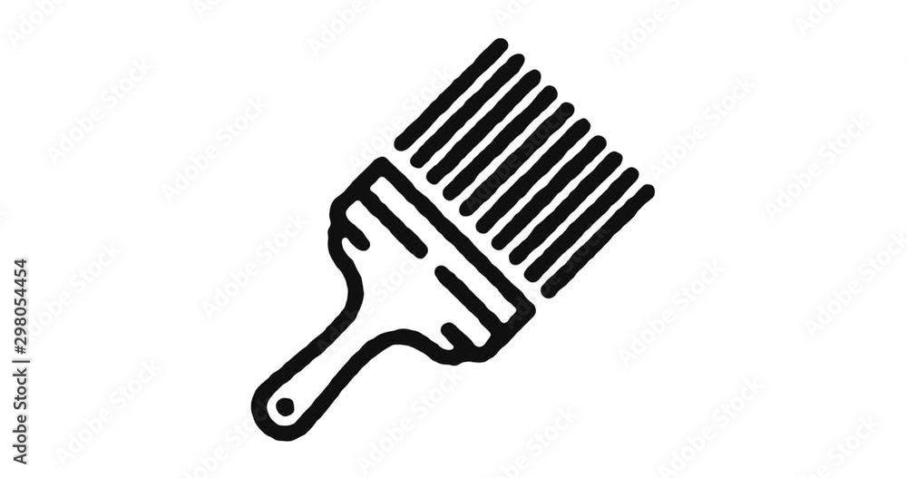 Poster painting outline icon animation footage/video. hand drawn like symbol animated with motion graphic, 