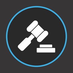 Law Hammer Icon For Your Design,websites and projects.