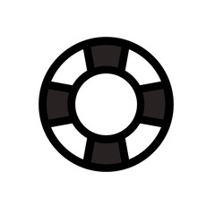 Obraz premium Life ring icon vector on white background. Life preserver icon. Life saving sign. Life ring clip art pictogram.