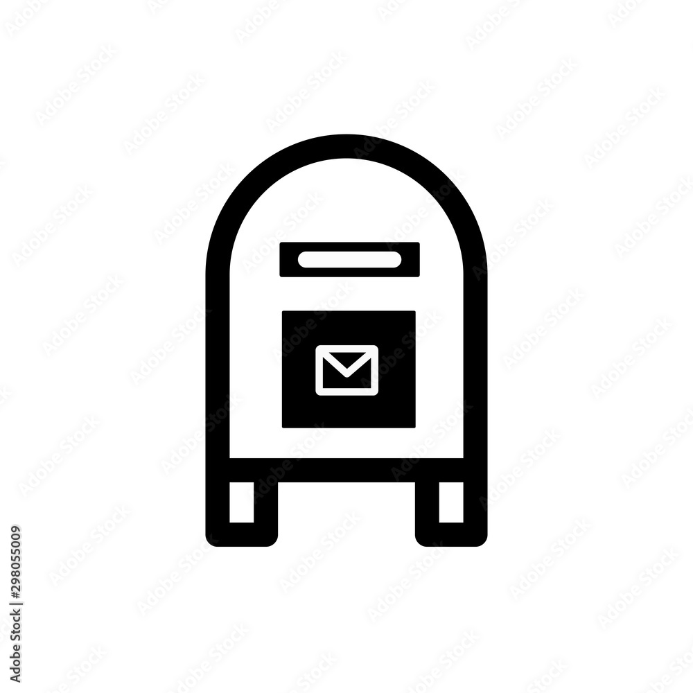 Poster mail box vector icon in modern design style for web site and mobile app