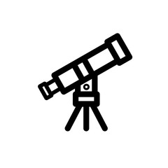 Telescope vector icon,isolated on white background