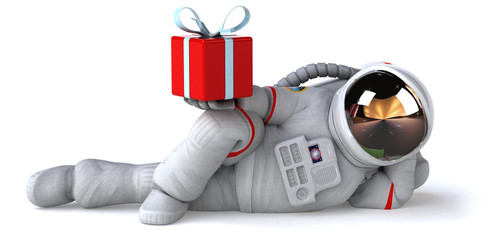 Fun astronaut - 3D Illustration © Julien Tromeur