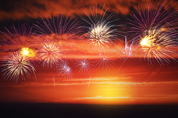 fireworks in sky