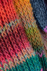 a warm knitted woollen scarf 