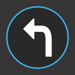 Turn Left Icon For Your Design,websites and projects.