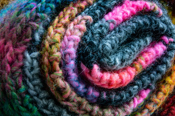 multicolored wool scarf
