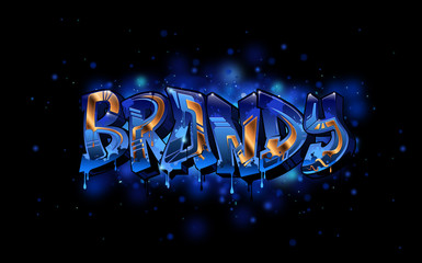 Fototapeta na wymiar Brandy Graffiti