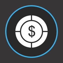 Dollar Target Icon For Your Design,websites and projects.