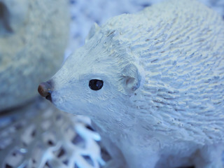 Hedgehog figurine made of gypsum