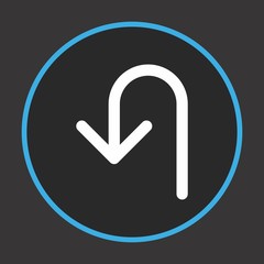 U-turn Icon For Your Design,websites and projects.