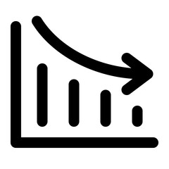 Decrease Line Icon Vector