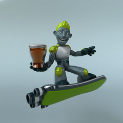 Green Robot - 3D Illustration