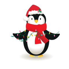 cute penguins are decoration lamp