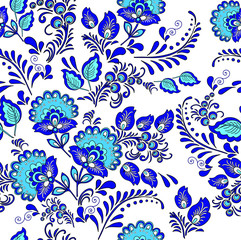 Seamless pattern. Vector beautiful drawing. Exquisite swirl decor for wallpapers and tiles.