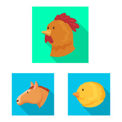 Vector design of agriculture and breeding icon. Set of agriculture and organic vector icon for stock.