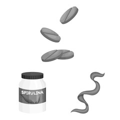 Vector design of plant and weed logo. Collection of plant and sea stock vector illustration.