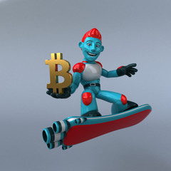Red Robot - 3D Illustration