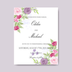 wedding invitation cards with beautiful floral themes