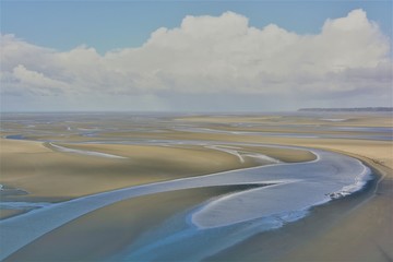 Marea baja en la Bretaña francesa