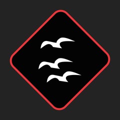 Flying Crows Icon For Your Design,websites and projects.