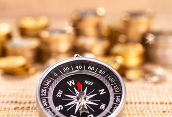 Finance with compass for orientation
