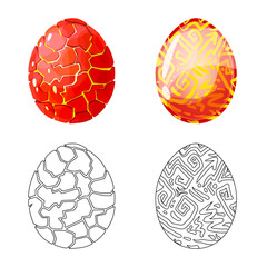 Vector design of animal and prehistoric logo. Collection of animal and cute stock symbol for web.