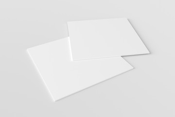 Square Business Card White Blank Mockup