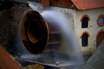 Miniature mills in the woods long exposure