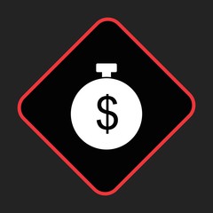 Dollar Timer Icon For Your Design,websites and projects.