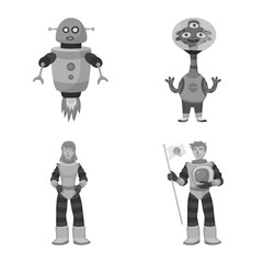 Vector design of universe and travels logo. Collection of universe and cosmic vector icon for stock.