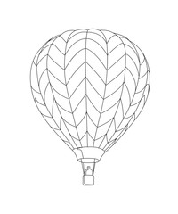 balloon aeronautics contour vector illustration