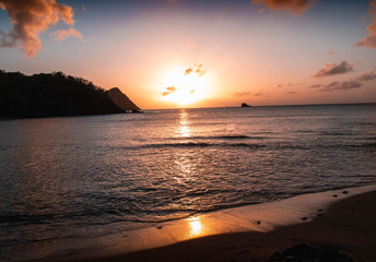 Sunset over the caribbean