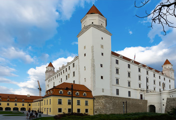 Historical Castle of Bratislava on the hill