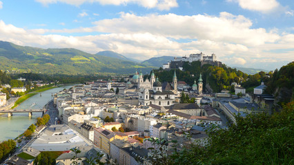 View over the City of Salzburg, Winter