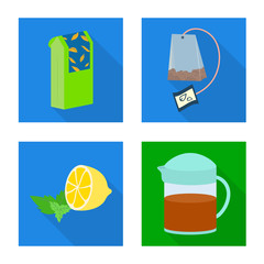 Vector illustration of product and organic symbol. Collection of product and floral vector icon for stock.