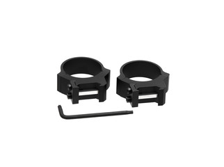 Quick disconnect mount made for holding a scope on a rifle isolated on white back. Quick Release Sniper Cantilever Scope Mount.