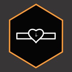 Heart Watch Icon For Your Design,websites and projects.