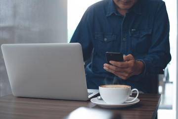 Working from cafe