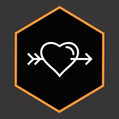 Heart Cross Arrow Icon For Your Design,websites and projects.