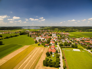 Aerial View to Petting, Bavaria, Germany