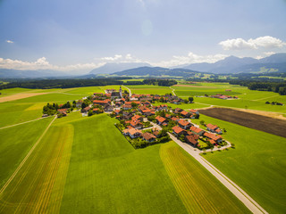 Aerial View to Weildorf , Bavaria, Germany