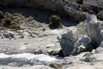 Seaside landscape on Milos island, Cyclades Islands, Greece