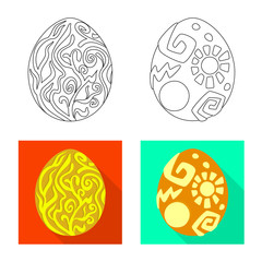 Vector illustration of animal and prehistoric icon. Set of animal and cute vector icon for stock.