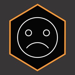 Sad Emoji Icon For Your Design,websites and projects.