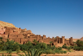 Fototapeta na wymiar Ciudad de Marruecos compuesta de Arcilla