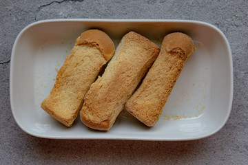 "Biskut lutut" or "Biskut kering" is locally famous in Malaysia as a snack in the morning or afternoon. Best serve with coffee or tea.