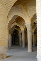Columns in Masjed-e Vakil mosque (Zand period, 18th century). Shiraz, Iran.