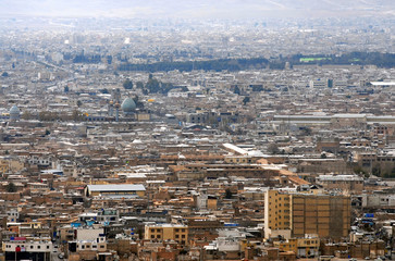 Panorama of Shiraz one of the bigest cities in Iran.