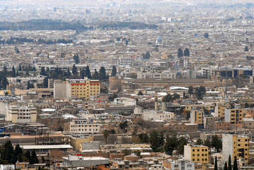 Obraz premium Panorama of Shiraz one of the bigest cities in Iran.